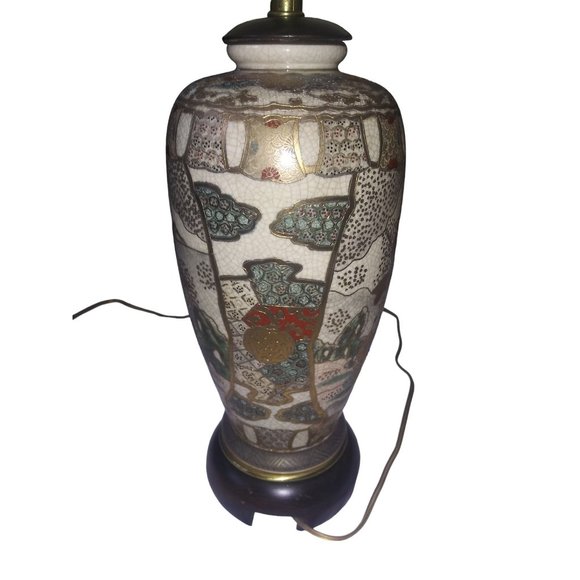 Robert Abbey Japanese Golden Brown Brass Table Lamp Asian Inspired RARE - Picture 6 of 16